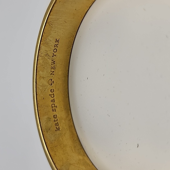 Kate Spade New York 9 Inch Gold Tone  Striped Bangle Bracelet - Picture 2 of 5